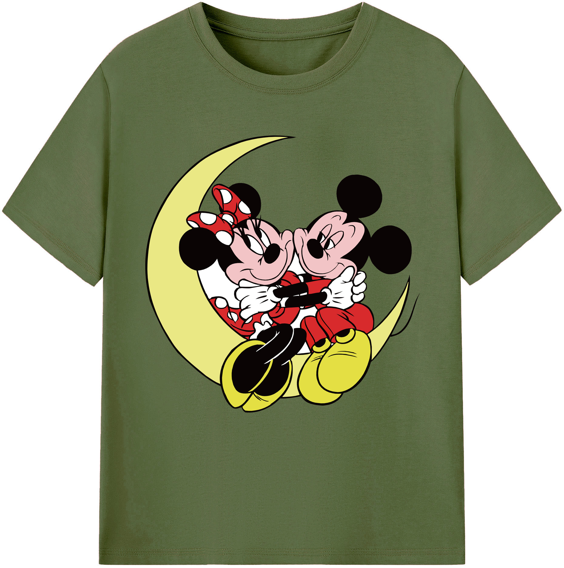 （画像用） ミッキーマウス Mickey Mouse 綿100％半袖Tシャツ（フロントプリント）